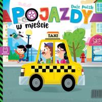 Duże puzzle. Pojazdy w mieście. Autor:   Praca zbiorowa. SmakLiter.pl Okładka książki Duże puzzle. Pojazdy w mieście