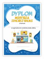 Opakowanie Dyplom A4 mistrza nauki zdalnej - Lekcja 10szt