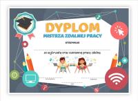Opakowanie Dyplom A4 mistrza pracy zdalnej - Internet 10szt