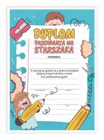 Opakowanie Dyplom A4 pasowania na Starszaka - Kartka 5szt