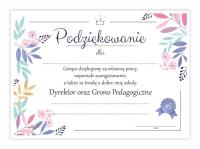 Opakowanie Dyplom A4 podziękowania - Fiolet 30szt