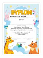 Opakowanie Dyplom A4 ukończenia grupy - Zwierzaki 10szt