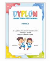 Opakowanie Dyplom A4 ukończenia przedszkola - niebieski 10 szt