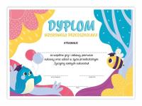 Opakowanie Dyplom A4 wzorowego Przedszkolaka - Ptaszek