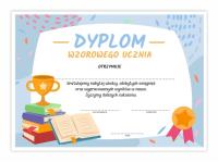 Opakowanie Dyplom A4 wzorowego ucznia - Puchar 30szt