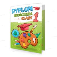 Opakowanie Dyplom składany A4 ukończenia 1 kl - Farbki 5szt
