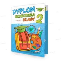 Opakowanie Dyplom składany A4 ukończenia 2 kl - Plecak 5szt
