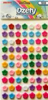 Dżety samoprzylepne kwiatki 70szt. Wydawca: Brewis. SmakLiter.pl Opakowanie Dżety samoprzylepne kwiatki 70szt