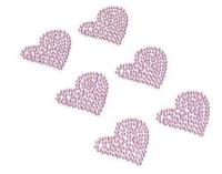 Dżety samoprzylepne serca różowe 6szt. Wydawca: Brewis. SmakLiter.pl Opakowanie Dżety samoprzylepne serca różowe 6szt