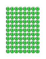 Opakowanie Dżety samoprzylepne zielone 4mm 240szt