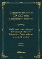 Okładka książki Dziedzictwo edukacyjne XIX i XX wieku w perspektywie badawczej. Studia historyczno-oświatowe dedykow
