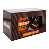 Opakowanie Dzień Dziadka. Kubek z brelkokiem brąz