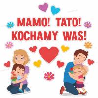 Opakowanie Dzień mamy i taty rodzice dekoracja