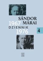 Dziennik 1967-1976 T.4. Autor: Mrai Sndor. SmakLiter.pl Okładka książki Dziennik 1967-1976 T.4