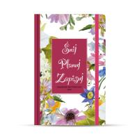 Opakowanie Dziennik motywacyjny kwiaty czerwony