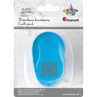 Dziurkacz z motywem 25mm serce w ramce. Wydawca: Titanum. SmakLiter.pl Opakowanie Dziurkacz z motywem 25mm serce w ramce