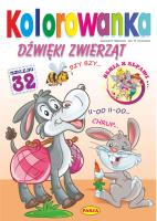 Dźwięki zwierząt. Kolorowanka. Autor: Ernest Błędowski, Ernest Błędowski Włodzimierz Kruszewski. SmakLiter.pl Okładka książki Dźwięki zwierząt. Kolorowanka