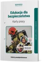 Edukacja dla bezp. LO karty pracy ZP w.2023. Autor: Barbara Boniek. SmakLiter.pl Okładka książki Edukacja dla bezp. LO karty pracy ZP w.2023