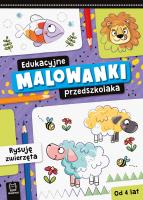 Edukacyjne malowanki przedszkolaka. Rysuję. Autor: Olga Kłodnicka. SmakLiter.pl Okładka książki Edukacyjne malowanki przedszkolaka. Rysuję