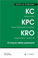 EDYCJA CYWILNA. Kodeks cywilny. Kodeks postępowania cywilnego. Kodeks rodzinny i opiekuńczy. 12 innych aktów prawnych wyd. 44. Autor: Opracowanie zbiorowe. SmakLiter.pl Okładka książki EDYCJA CYWILNA. Kodeks cywilny. Kodeks postępowania cywilnego. Kodeks rodzinny i opiekuńczy. 12 innych aktów prawnych wyd. 44
