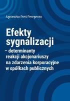 Efekty sygnalizacji. Autor: Agnieszka Preś-Perepeczo. SmakLiter.pl Okładka książki Efekty sygnalizacji