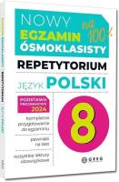 Egzamin ósmoklasisty - j.pol. Repetytorium. Autor:   Praca zbiorowa. SmakLiter.pl Okładka książki Egzamin ósmoklasisty - j.pol. Repetytorium