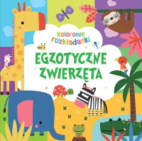 Egzotyczne zwierzęta. Kolorowe rozkładanki. Autor:   Praca zbiorowa. SmakLiter.pl Okładka książki Egzotyczne zwierzęta. Kolorowe rozkładanki