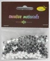 Opakowanie Elementy z folii gwiazdki srebrne 15g