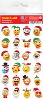Opakowanie Emotikony Mikołaje 01 Naklejki 4 sztuki