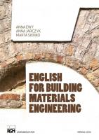 English for building materials engineering. Autor:   Praca zbiorowa. SmakLiter.pl Okładka książki English for building materials engineering