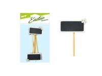 Opakowanie Etykietka na piku biała drewniana 14cm 6szt