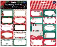 Etykiety na prezenty Christmas 20szt mix. Wydawca: INTERDRUK. SmakLiter.pl Opakowanie Etykiety na prezenty Christmas 20szt mix