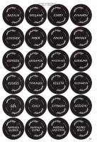 Opakowanie Etykiety na przyprawy czarne 40mm 168szt