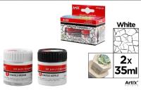 Opakowanie Farba akrylowa biała + środek do spękań 2x35ml