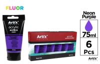 Opakowanie Farba akrylowa fluorescencyjna fiolet 75ml (6szt)