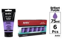 Opakowanie Farba akrylowa jasnofioletowa 75ml (6szt)