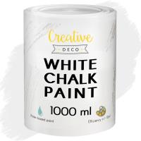 Farba kredowa biała do drewna 1000 ml. Wydawca: Creative Deco. SmakLiter.pl Opakowanie Farba kredowa biała do drewna 1000 ml
