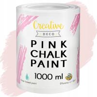Farba kredowa różowa do drewna 1000ml. Wydawca: Creative Deco. SmakLiter.pl Opakowanie Farba kredowa różowa do drewna 1000ml