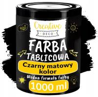 Farba tablicowa czarna do pisania kredą 1000ml. Wydawca: Creative Deco. SmakLiter.pl Opakowanie Farba tablicowa czarna do pisania kredą 1000ml