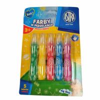 Opakowanie Farba w pędzelkach 5 kolorów ASTRA