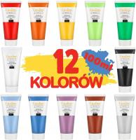 Farby akrylowe 12kolorów 100ml. Wydawca: Creative Deco. SmakLiter.pl Opakowanie Farby akrylowe 12kolorów 100ml