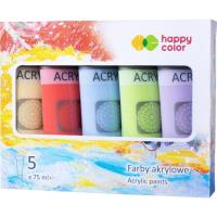 Opakowanie Farby akrylowe 75ml 5 kolorów HAPPY COLOR