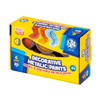 Opakowanie Farby dekoracyjne Astra o połysku metalicznym 6 kolorów po 20 ml