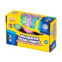 Opakowanie Farby dekoracyjne Astra o połysku perłowym 6 kolorów po 20 ml