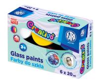 Farby do szkła Astra Creativo 6x20 ml. Wydawca: ASTRA art-pap. SmakLiter.pl Opakowanie Farby do szkła Astra Creativo 6x20 ml