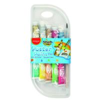 Opakowanie Farby plakatowe KEYROAD 10x10 ml 10 kolorów 6 metalicznych i 4 neonowych mix kolorów