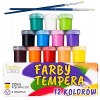 Farby plakatowe tempery zestaw 12 kolorów 20ml. Wydawca: Creative Deco. SmakLiter.pl Opakowanie Farby plakatowe tempery zestaw 12 kolorów 20ml