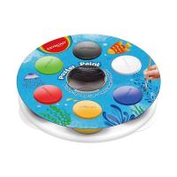 Opakowanie Farby plakatowe z kubeczkiem, podstawką i pędzlem