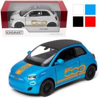 Fiat 500e z nadrukiem 1:28. Wydawca: Kinsmart. SmakLiter.pl Opakowanie Fiat 500e z nadrukiem 1:28