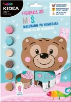Opakowanie Figurka 3D malowanie po numerach Miś KIDEA